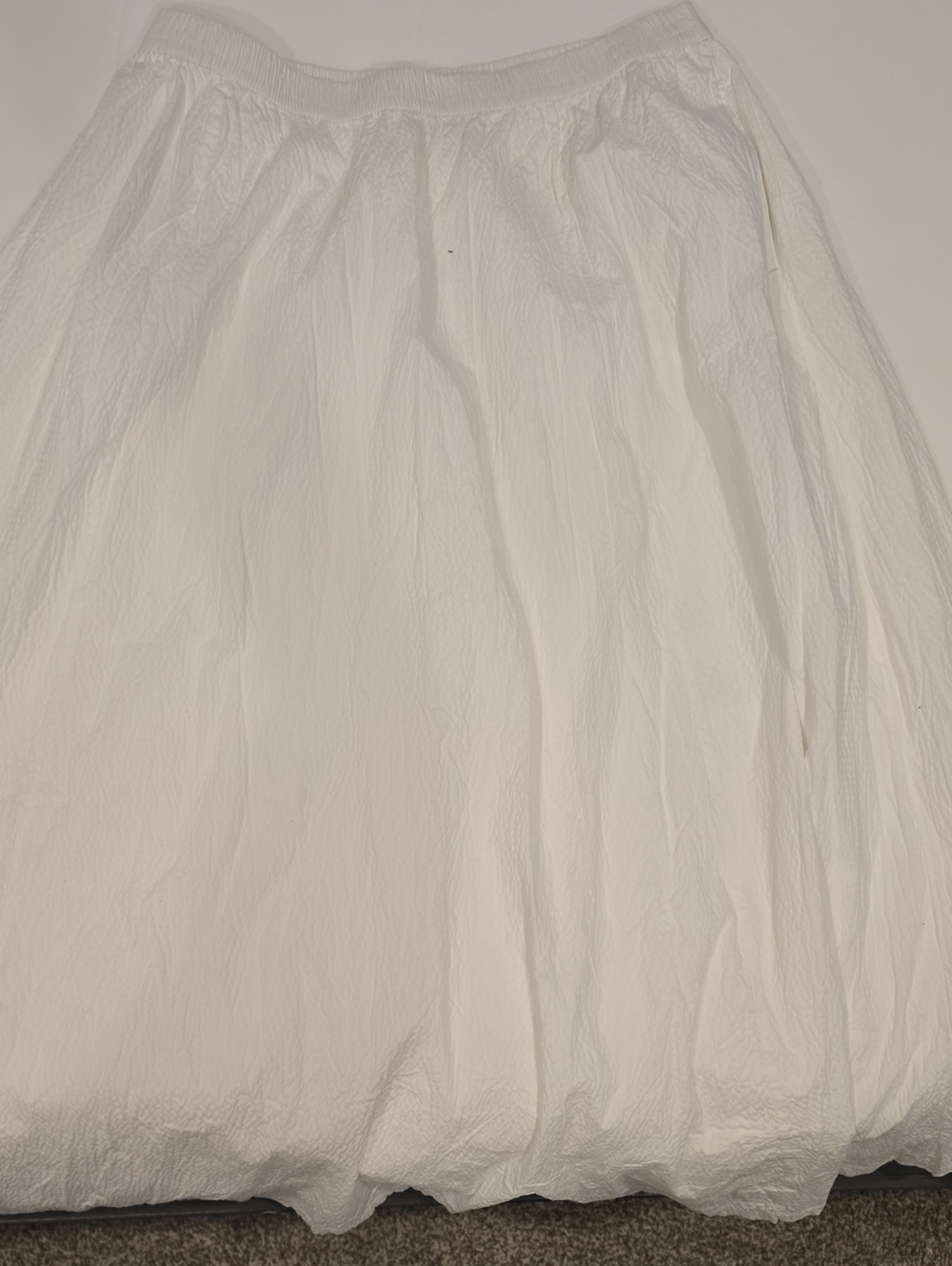 Classic White Women's Skirt - Lightweight Gathered Waist